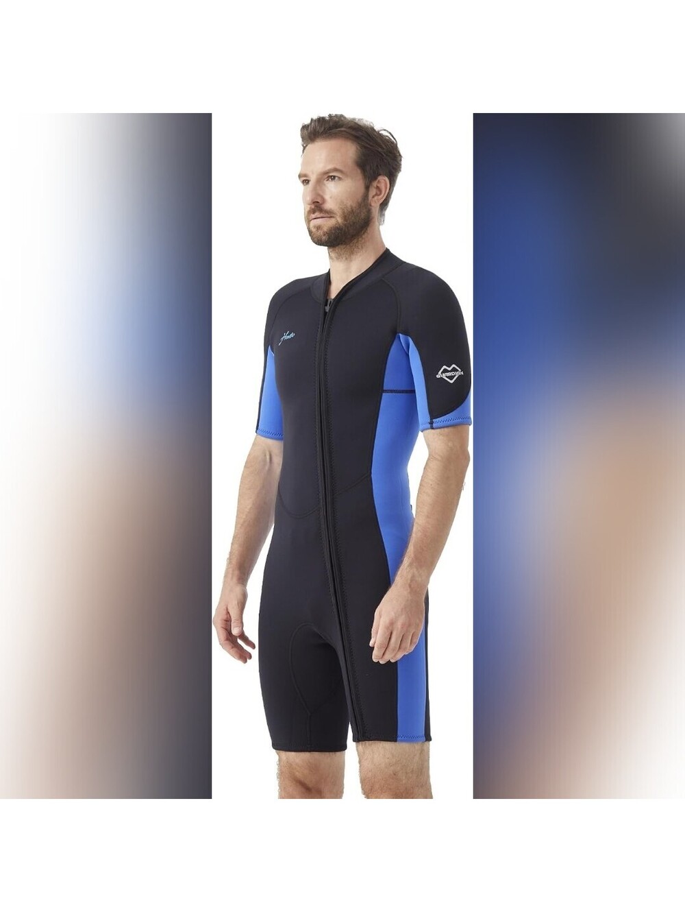 NWT Hevto Shorty Wetsuit 2mm Neoprene Zip Front, Water Sports, Snorkel Surf, 3XL